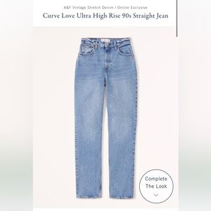 Curve Love Ultra High Rise 90s Straight Jean NWT